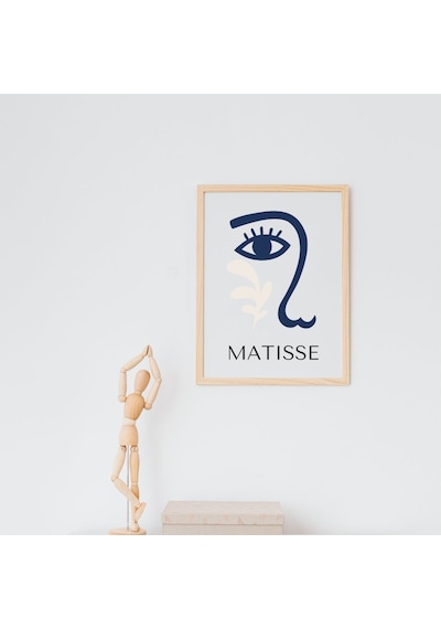 Mavinin Güzelliği Matisse Duvar Tablosu Çerçeveli 2'li Set Ahşap Renk 35 X 50 Boyut/ebat