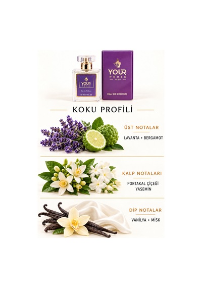 Your Prose K116 Lavanta, Portakal Çiçeği Ve Vanilya Notalı Aromatik Çiçeksi Kadın Parfümü Edp 50 Ml - 8690352000012yp116