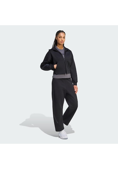 Adidas Z.n.e. Cropped Full Zip Kadın Sweatshirt C-adıkf6392b30a00 Siyah