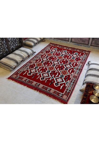 Turkıshrug Kıngdom Şark Köşesi Halısı Modelleri Otantik Kilim Anadolu Kırmızı