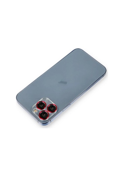 Apple İphone 11 Pro Uyumlu Metal Kamera Lens Koruma Cam - Kırmızı