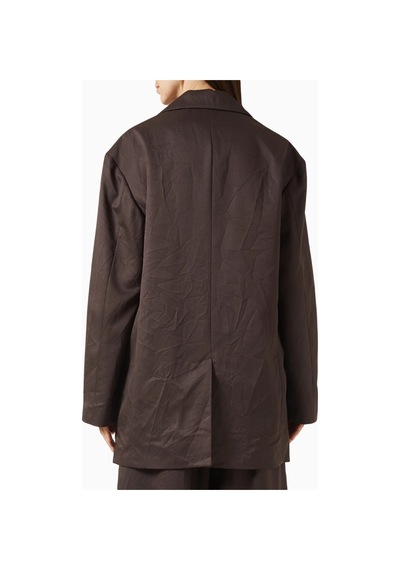 Represent Crimp Single - Breasted Blazer, Lüks Tek Düğmeli Klasik Ceket Kahverengi