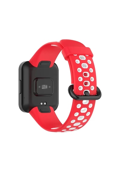 Newface Xiaomi Redmi Watch 2 Spor Delikli Kordon - Kırmızı-beyaz