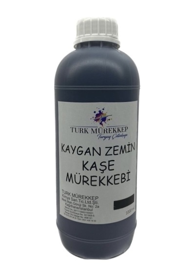 Kaygan Zemin Kaşe Mürekkebi Siyah 1000 Ml.