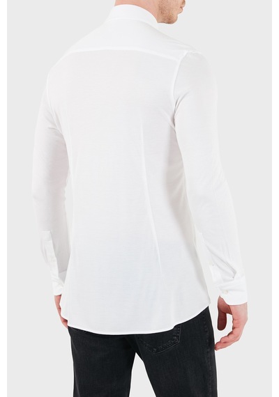 Boss Modal Slim Fit Klasik Yaka Uzun Kol Gömlek Erkek Gömlek 50561622 100 Beyaz