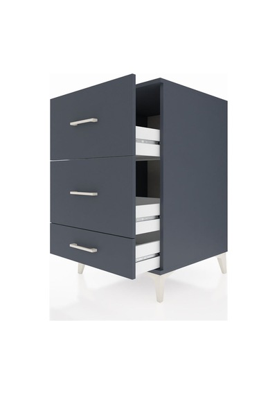 Kronos Komodin 3 Çekmeceli 60x59x96 Antrasit-antrasit Antrasit