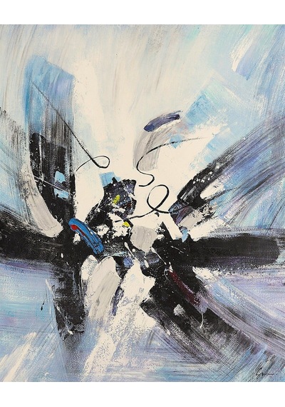 Soyut Büyük Boy El Yapımı Yağlı Boya Tablo 95x115cm