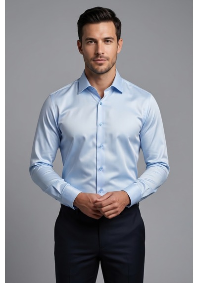 Torivalli Collection Dar Kesim Slimfit Saten Kolay Ütülenebilen Mevsimlik Cepsiz Uzun Kollu Kol Düğmesi Takılabilen Erkek Gömlek Buz Mavi Torivalli Collection Dar Kesim Slimfit Saten Kolay Ütülenebilen Mevsimlik Cepsiz Uzun Kollu Kol Düğmesi Takılabilen Erkek Gömlek Buz Mavi