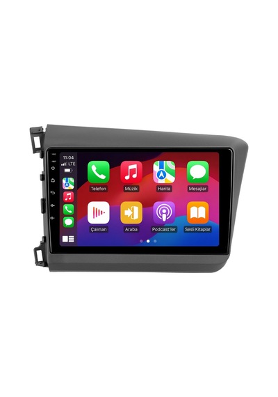 Honda Civic Android Multimedya 2012-2015 Carplay Android Auto Navigasyon Kameralı 4gb Ram 32gb 9"