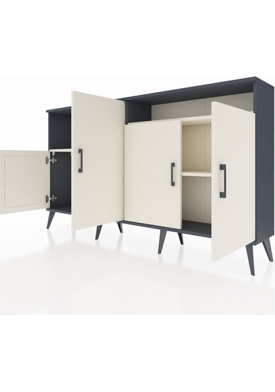 Arges Konsol 5 Raflı 4 Kapaklı 176x30x99 Antrasit-aytaşı Aytası - Antrasıt Arges Konsol 5 Raflı 4 Kapaklı 176x30x99 Antrasit-aytaşı Aytası - Antrasıt