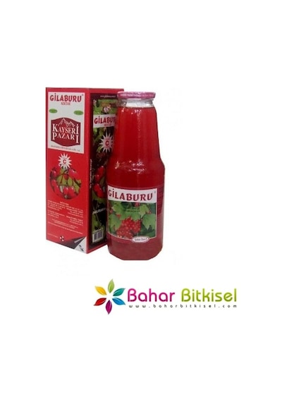 Kayseri Pazarı Gilaburu Nektarı 1000 ML Cam Şişe Şekersiz