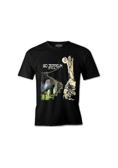 Led Zeppelin - Stairway To Heaven Arc Siyah Erkek Tshirt 001