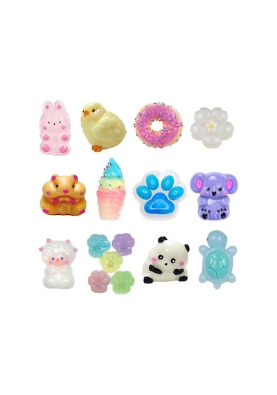 Taba Squishi Mystery Taba World Series 1 Sürpriz Mini Squishy Kokulu Set + Çanta Süsü & Anahtarlık Hayvanlar