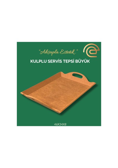 Kulplu Servis Tepsi Büyük