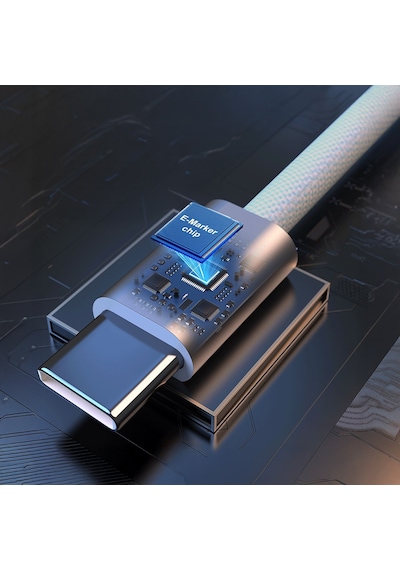Lenyes Lc550 Type-c To Type-c Hızlı Şarj Özellikli Data Ve Şarj Kablosu 240w 1m Beyaz Beyaz