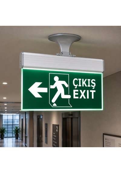 Cata Ct-9165 3w Şarjlı Led Exit Acil Çıkış Armatürü Sol Yön Oklu 3 Saat Çıkış Tabelası