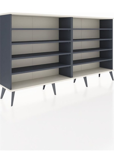 Arges Konsol 8 Raflı 176x30x99 Antrasit-aytaşı/antrasit Aytası/antrasıt - Antrasıt