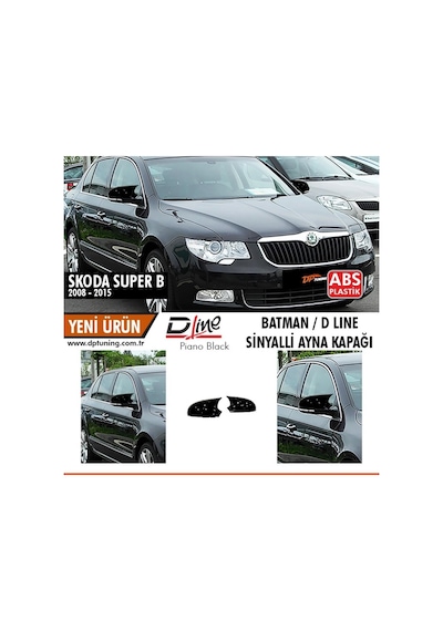 Skoda Superb B6 Batman Yarasa Ayna Kapağı Piano Black / 2008 - 2015