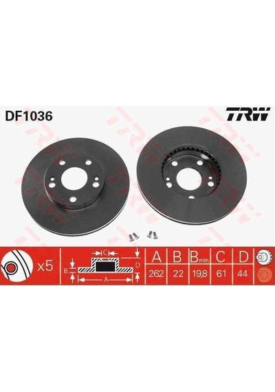 Renault Safrane Ön Fren Disk Takımı 5 Bijon 7701205841