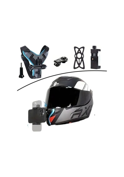 Motorsiklet Kask Önü Takılan Telefon Tutucu Aksiyon Kamerası Takılabilen Aparat
