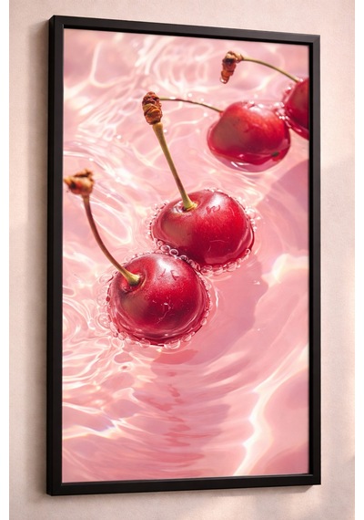 Cherry Estetik Duvar Posteri, Çerçevesiz Poster