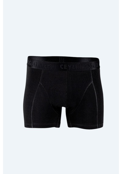 Mintev Siyah Likralı Erkek Boxer 034 3 Adet
