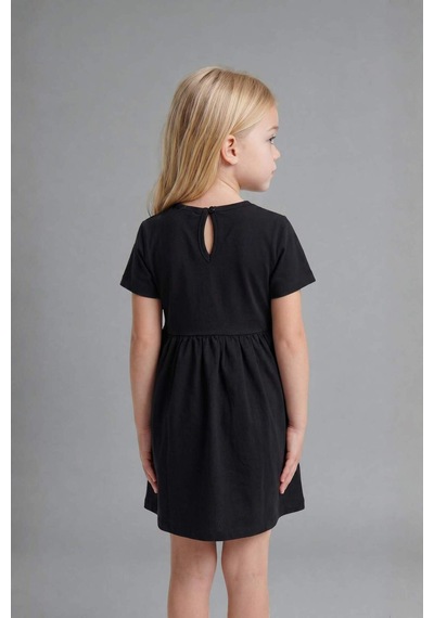 Defacto Desenli Elbise Kız Bebek H2173a526smbk27 Siyah-bk27