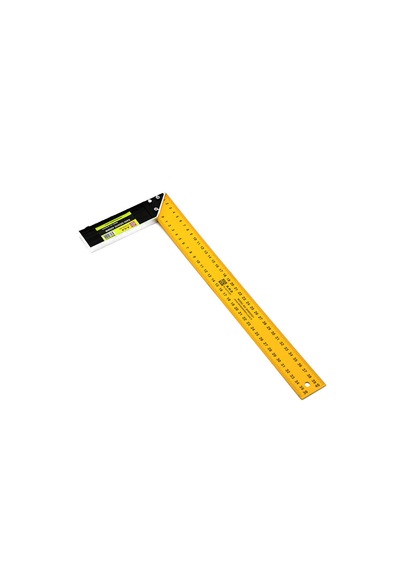 Sarı Metal Masa Gönyesi 90 Derece Hassas Açı Kontrolü Ve Net Okunabilir Cetvel - 40 Cm