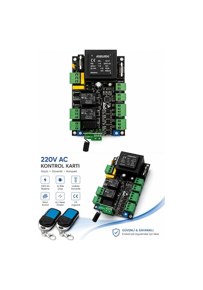 Megoras Adc102 Otomatik Kapı Kontrol Kartı 2 Kumandalı Set