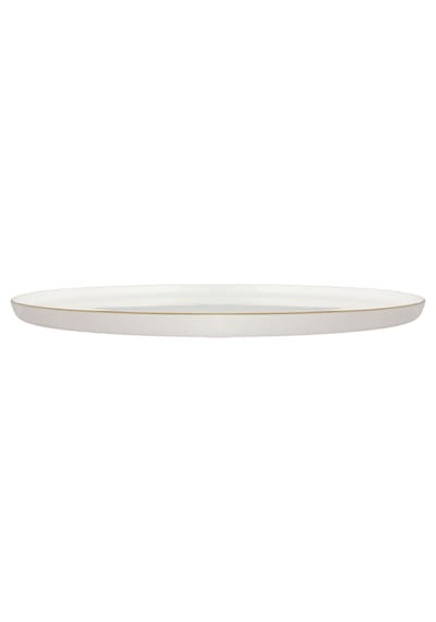 Porland Chopin Altın Yaldız Düz Tabak 6'lı 27cm Beyaz