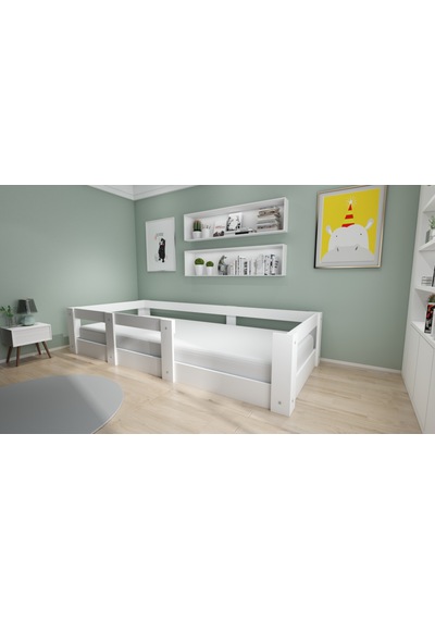 Herseycik Ninnimo Montessori 90X190 Yatak Uyumlu Mdf Karyola My15-1 Beyaz
