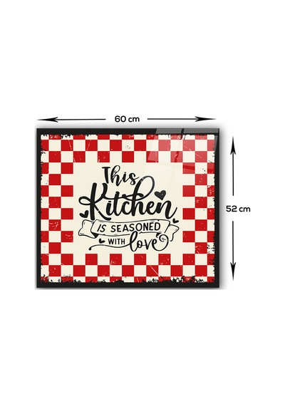 Decorita Cam Ocak Arkası Koruyucu | Kitchen Love | 52cm x 60cm
