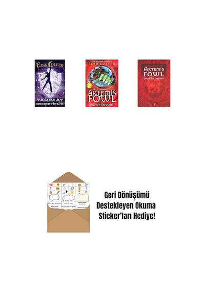Yarım Ay Dedektiflik + Artemis Fowl 5 - Kayıp Koloni + Artemis Fowl 4 - Opal İn Oyunu + Okuma Sticker'ları