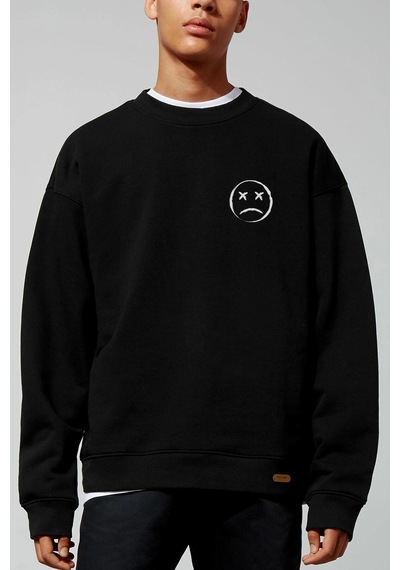 Startmore Bad Mood Oversize Siyah Sweatshirt Tarzsokak44 Siyah