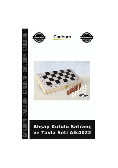 Özel Üretim Oyun Ahşap Kutulu Satranç Ve Tavla Seti Alk4022