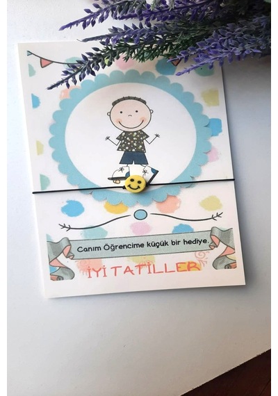 Erkek Çocuk Temalı 10 Adet Kuşe Kartlı Emoji Bileklik Çok Renkli