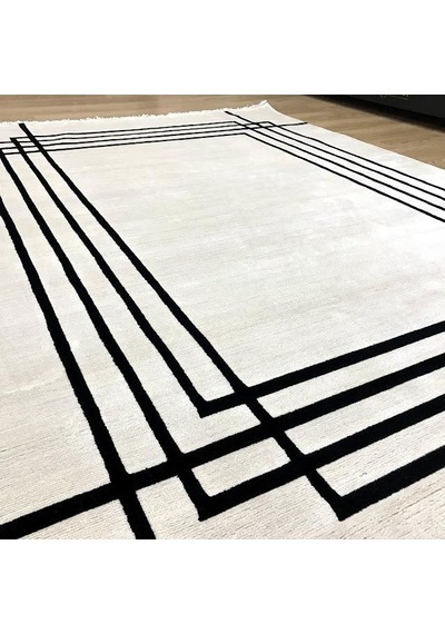 Hoom Rugs Casa 6004 Modern Salon Halısı Beyaz