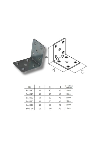 Beşel Masa Gönye Geniş 40x80 Mm 25 Adet