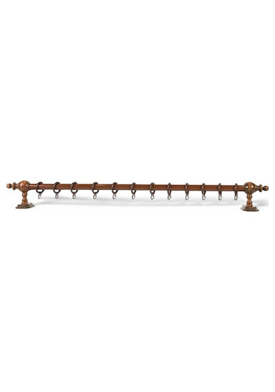 Ceviz Raysız Ahşap Rustik Perde Askısı - 150 Cm