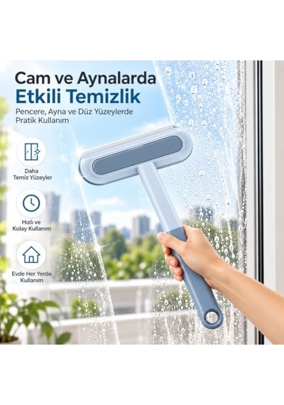 Çok Başlı Fırça 4'ü 1 Arada, Kedi Köpek Tüy Toplama, Tüm İhtiyaçlar Bir Fırçada Cam Ayna Pencere Kumaş Halı Koltuk Temizleme, Evcil Hayvan Tüyü Ve Çoklu Yüzey Temizlik Araç Oto Mini Fırçası