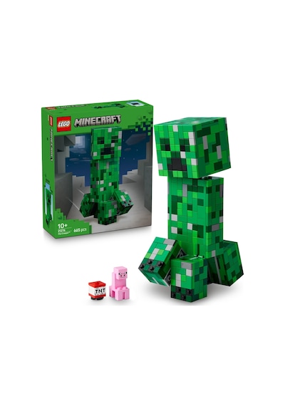 LEGO® Minecraft® Creeper™ 21276 - 10 Yaş ve Üzeri Çocuklar için Video Oyunu Temalı Aksiyon Figürü İçeren Yaratıcı Oyuncak Yapım Seti(665P)
