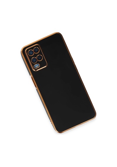 Oppo A54 4g Kılıf Volet Silikon - Siyah Düz Renkli