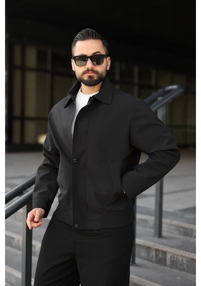 Baselco Premium Retro Milano Gabardin Ceket -tok Duruşlu Sade Ve Şık Siyah Baselco Premium Retro Milano Gabardin Ceket -tok Duruşlu Sade Ve Şık Siyah