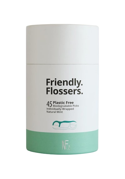 The Natural Family Co. Friendly Flossers, Kişiye Özel Sarılmış Palet Kürdanı, Dişler Arasında Kolayca Geçer, P
