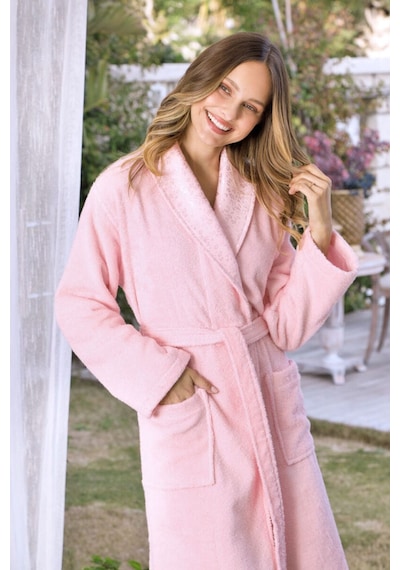 Camellia Happy Set Bornoz Takımı Gri-pembe Pembe - Gri