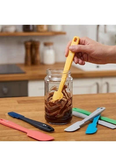 Lurch - Platin Silikon Mini Hamur Kazıyıcı 26 Cm Açık Gri - Yanmaz, Yapışmaz, Bükülmez, Çizmez, Tat Ve Koku Bırakmaz - 240005