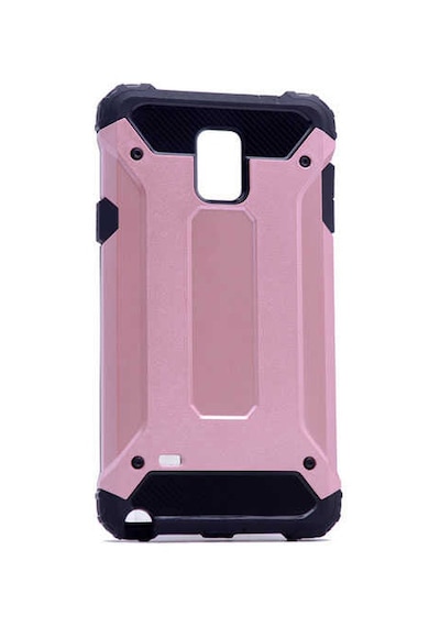 Noktaks Samsung Galaxy Uyumlu Note 4 Kılıf Çift Katman Zırh Tank Crash Military Kapak Rose Gold T2476
