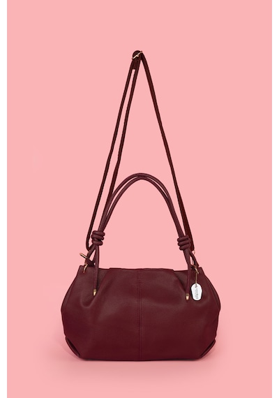 Westbag Kadın Dokulu Büzgülü Premium El Ve Omuz Çantası Bordo