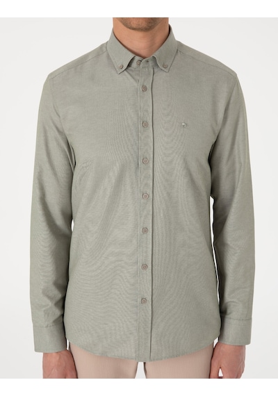 Pierre Cardin Erkek Haki Gömlek Desenli 50306996-vr027 Haki
