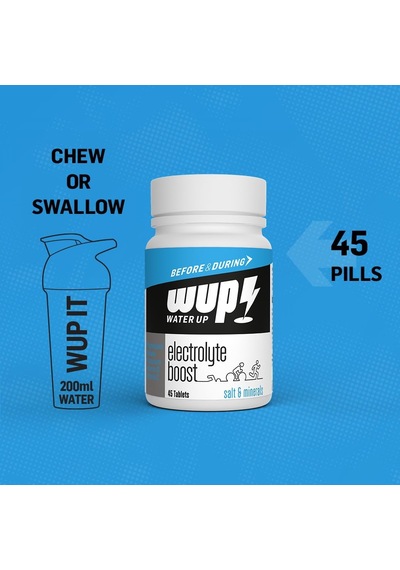 Wup Electrolyte Boost, Sodyum, Potasyum, Magnezyum, Tuz Hapı, 45x2 Çiğneme Tableti, Aromasız